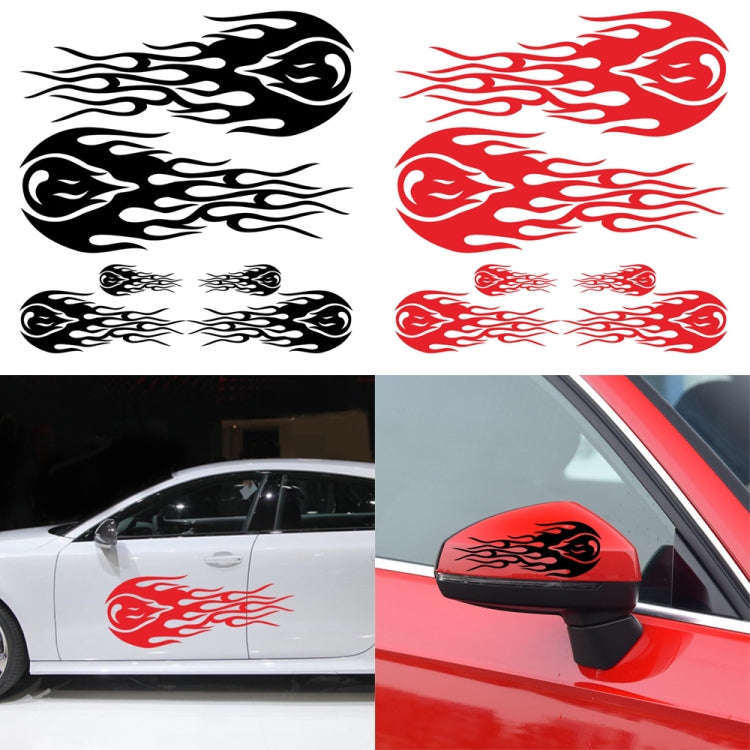 D-451 Car Modified Side Door Front Rear Bumpers Rearview Mirror Decorative Sticker(Red)
