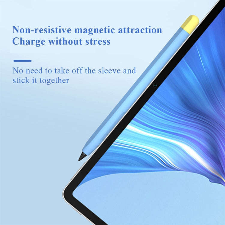 Contrasting Color Series Liquid Silicone Protective Case For Honor Magic Pencil 2(Sky Blue)