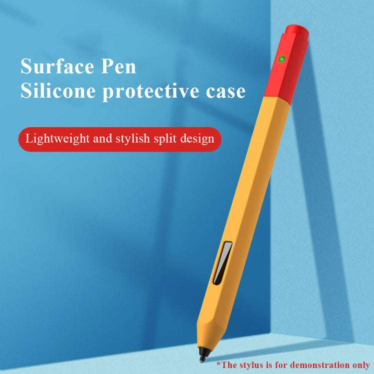 Contrasting Color Series Liquid Silicone Protective Case For MicroSoft Surface Pen(Orange)