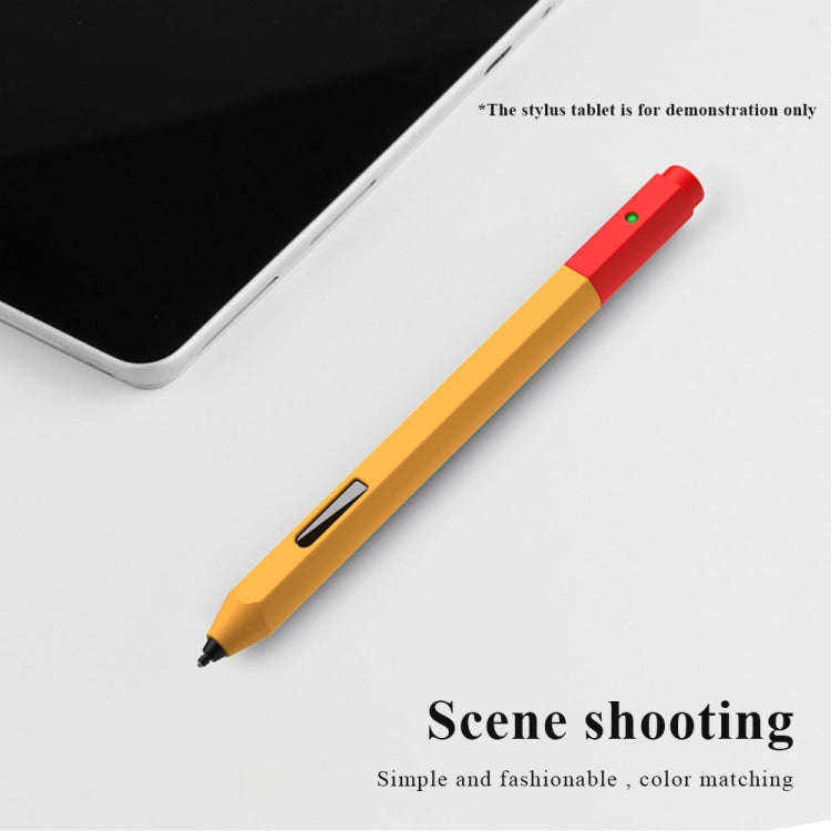 Contrasting Color Series Liquid Silicone Protective Case For MicroSoft Surface Pen(Orange)