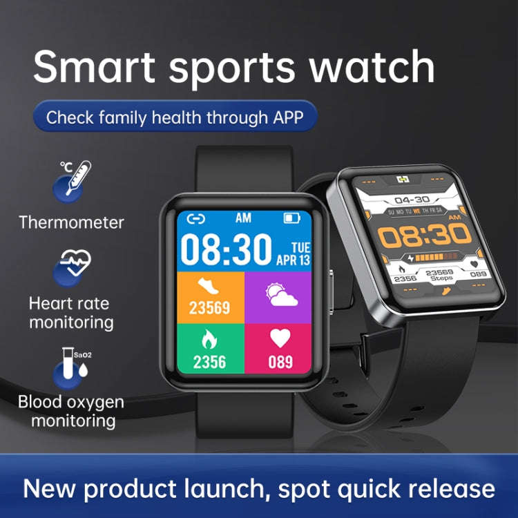 Q333 1.7 inch Screen Sports Bluetooth Smart Watch(Black)