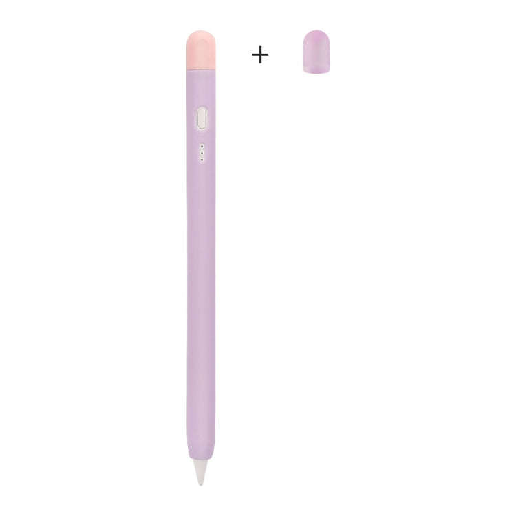 Contrasting Color Series Silicone Protective Pen Case For Yibosi 6(Purple)