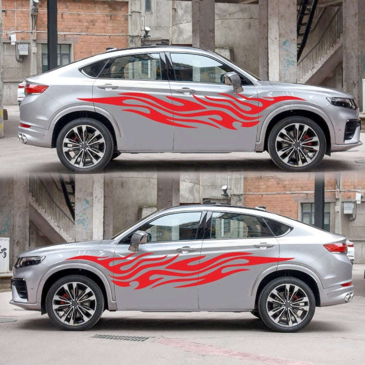 2 PCS/Set D-476 Fire Element Pattern Car Modified Decorative Sticker(Red)