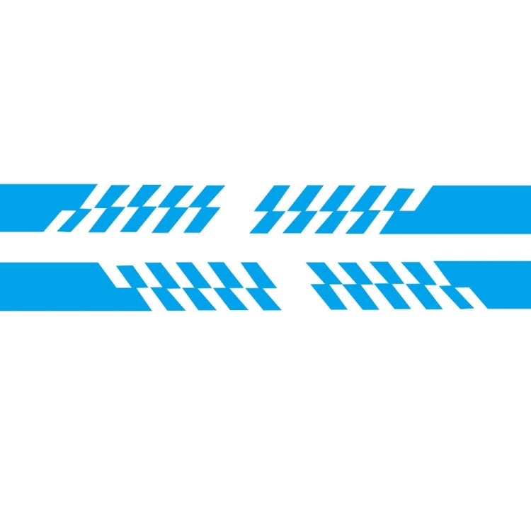 2 PCS/Set D-487 Stripe Pattern Car Modified Decorative Sticker(Blue)