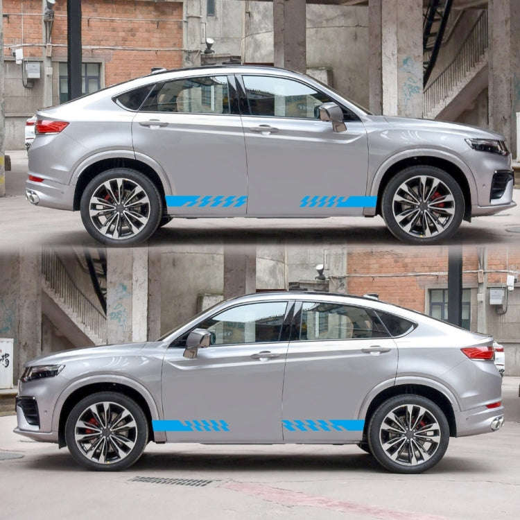2 PCS/Set D-487 Stripe Pattern Car Modified Decorative Sticker(Blue)