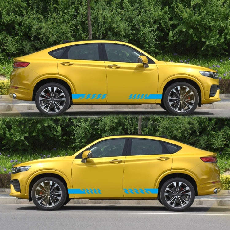 2 PCS/Set D-487 Stripe Pattern Car Modified Decorative Sticker(Blue)