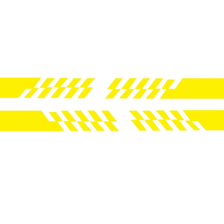 2 PCS/Set D-487 Stripe Pattern Car Modified Decorative Sticker(Yellow)