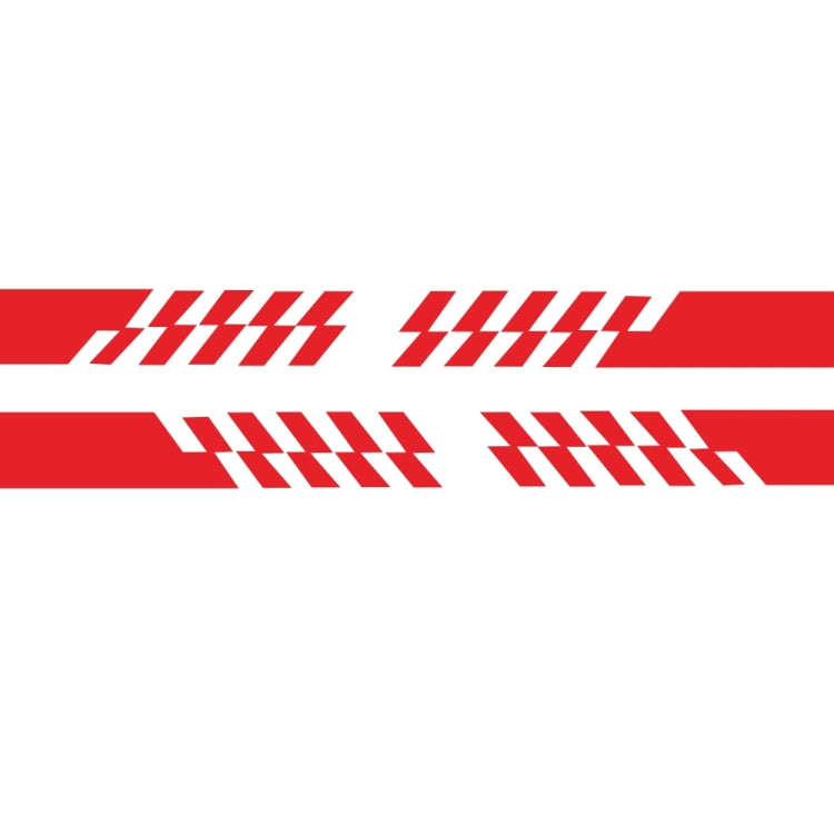 2 PCS/Set D-487 Stripe Pattern Car Modified Decorative Sticker(Red)