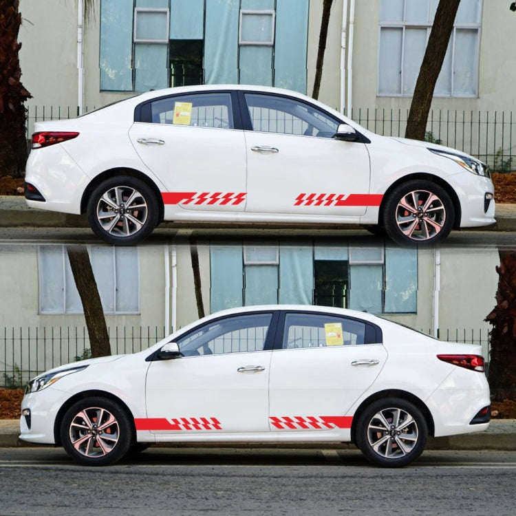 2 PCS/Set D-487 Stripe Pattern Car Modified Decorative Sticker(Red)