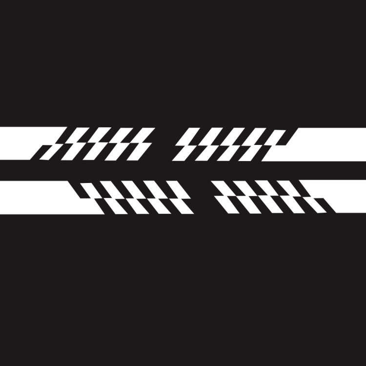 2 PCS/Set D-487 Stripe Pattern Car Modified Decorative Sticker(White)