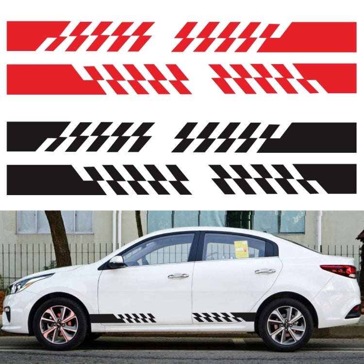 2 PCS/Set D-487 Stripe Pattern Car Modified Decorative Sticker(Yellow)