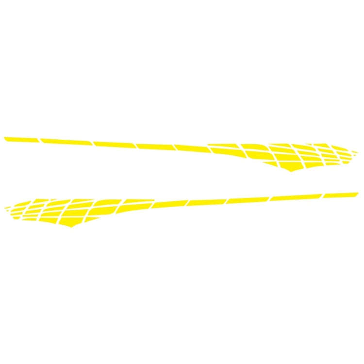 2 PCS/Set D-501 Plaid Pattern Car Modified Decorative Sticker(Yellow)