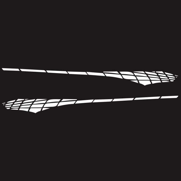 2 PCS/Set D-501 Plaid Pattern Car Modified Decorative Sticker(White)