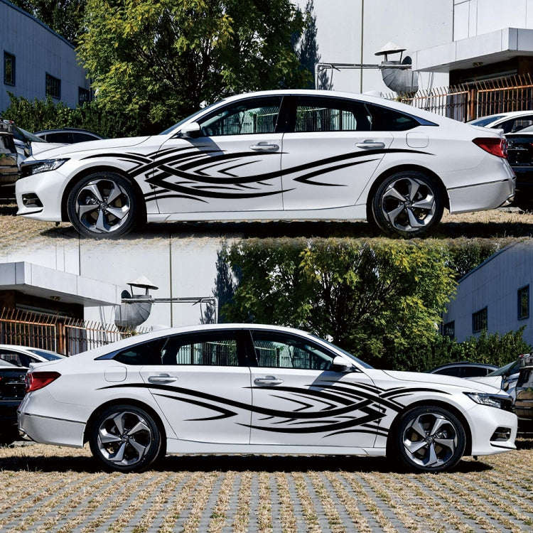 2 PCS/Set D-503 Totem Pattern Car Modified Decorative Sticker(Black)