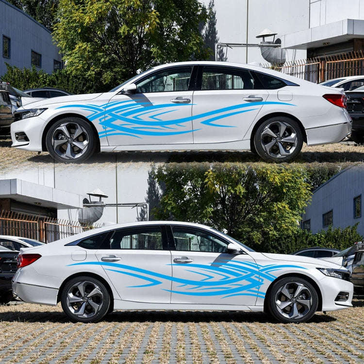2 PCS/Set D-503 Totem Pattern Car Modified Decorative Sticker(Blue)
