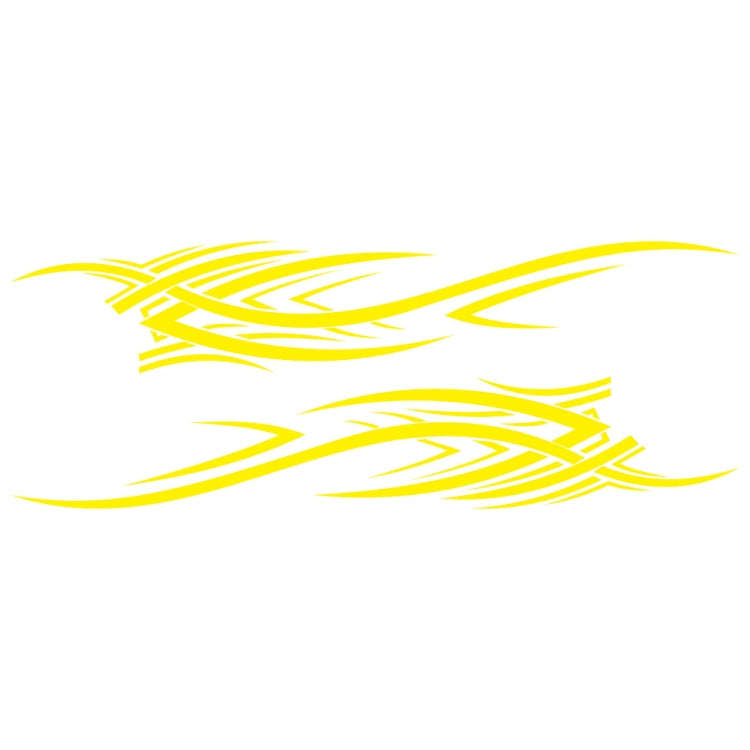 2 PCS/Set D-503 Totem Pattern Car Modified Decorative Sticker(Yellow)