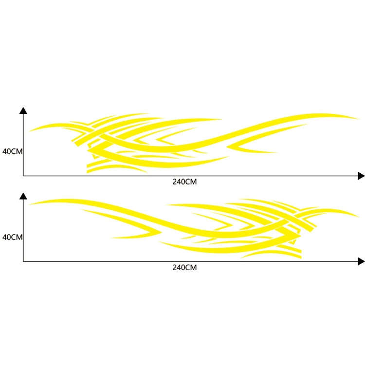 2 PCS/Set D-503 Totem Pattern Car Modified Decorative Sticker(Yellow)