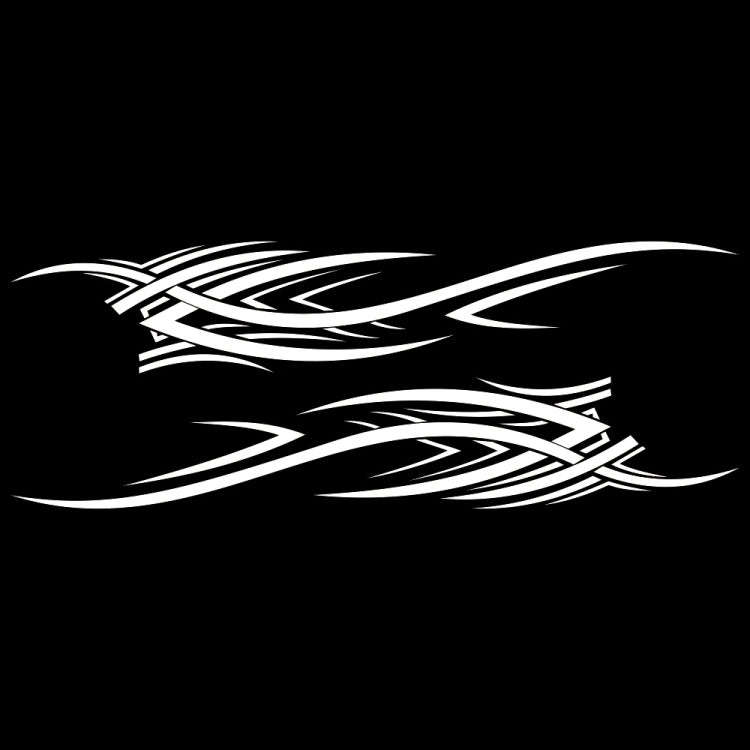 2 PCS/Set D-503 Totem Pattern Car Modified Decorative Sticker(White)