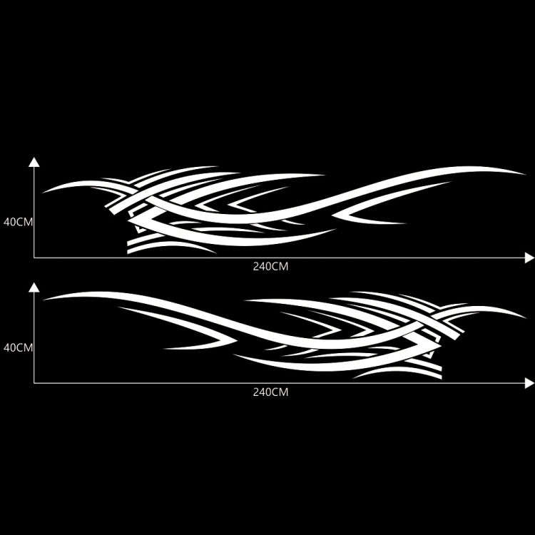 2 PCS/Set D-503 Totem Pattern Car Modified Decorative Sticker(White)