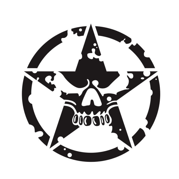 D-520 Star Pattern Car Modified Hood Decorative Sticker(Black)