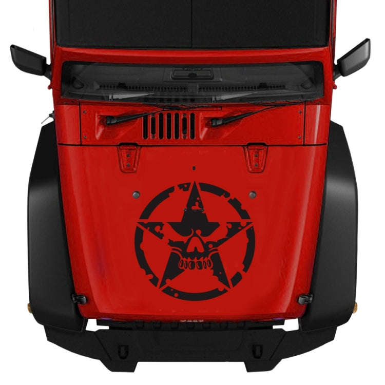 D-520 Star Pattern Car Modified Hood Decorative Sticker(Black)