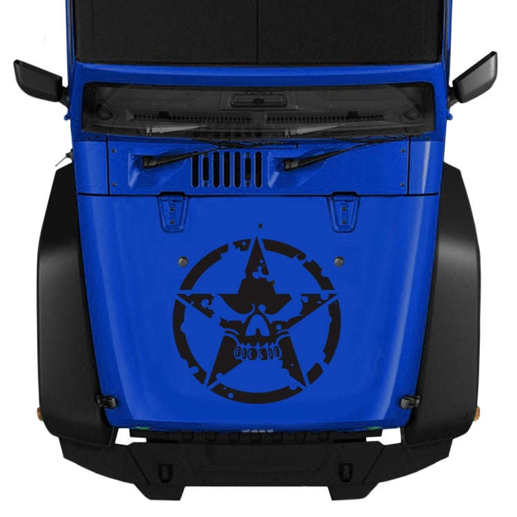 D-520 Star Pattern Car Modified Hood Decorative Sticker(Black)