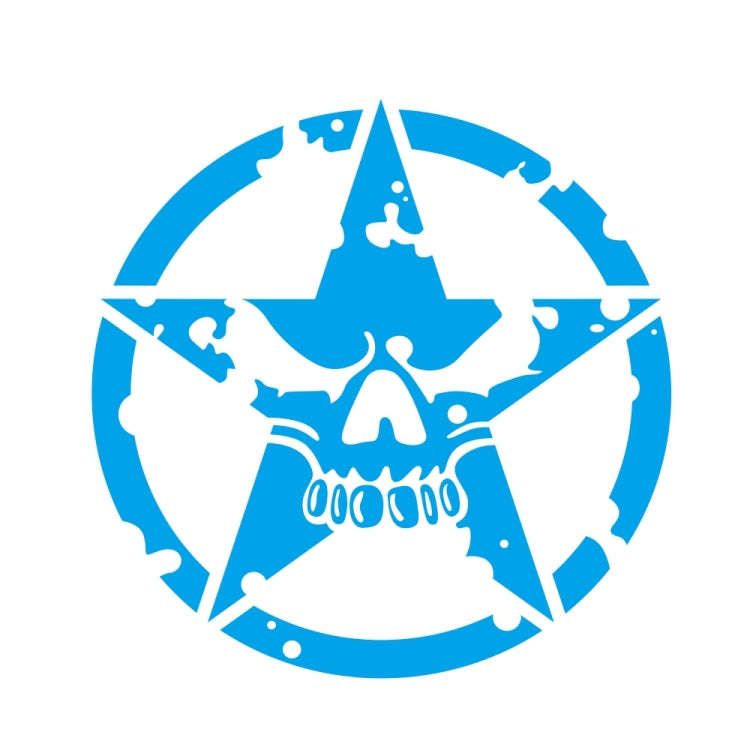 D-520 Star Pattern Car Modified Hood Decorative Sticker(Blue)