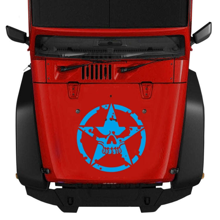 D-520 Star Pattern Car Modified Hood Decorative Sticker(Blue)