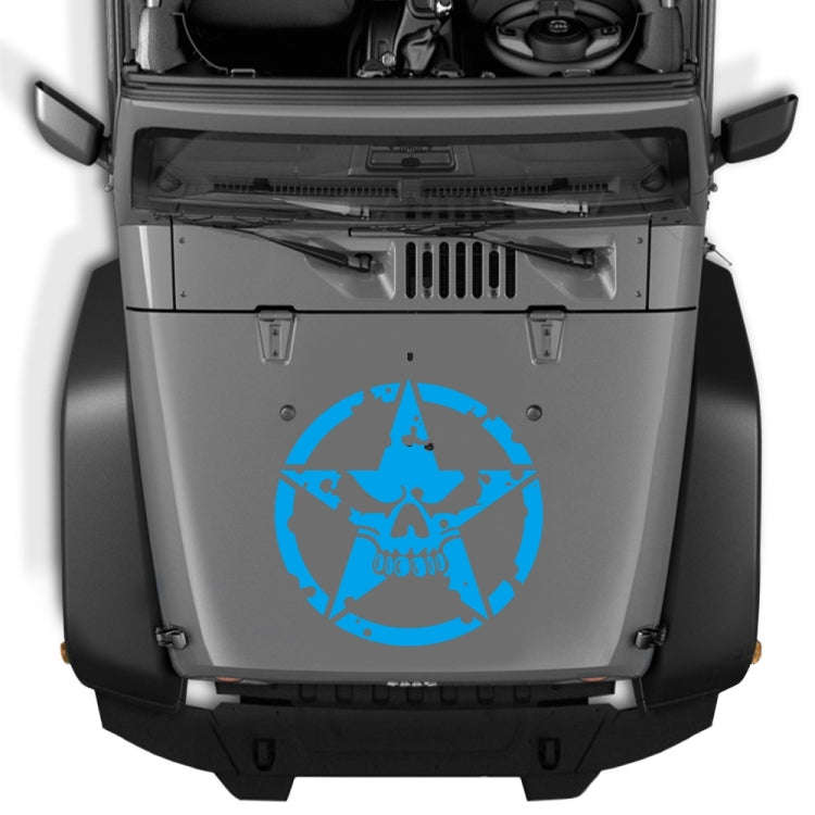 D-520 Star Pattern Car Modified Hood Decorative Sticker(Blue)