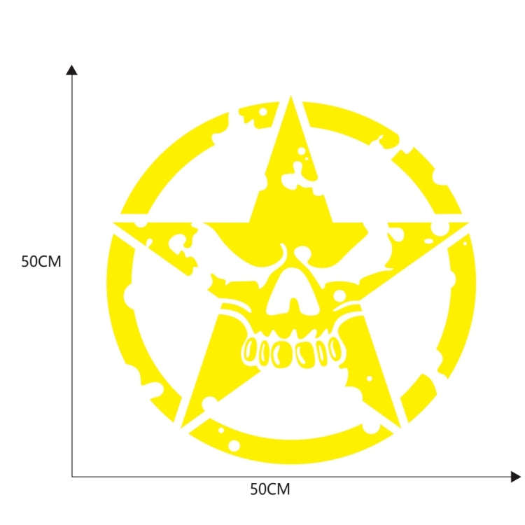 D-520 Star Pattern Car Modified Hood Decorative Sticker(Yellow)