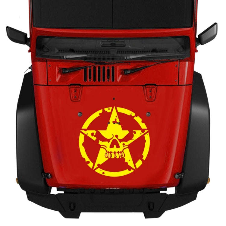D-520 Star Pattern Car Modified Hood Decorative Sticker(Yellow)