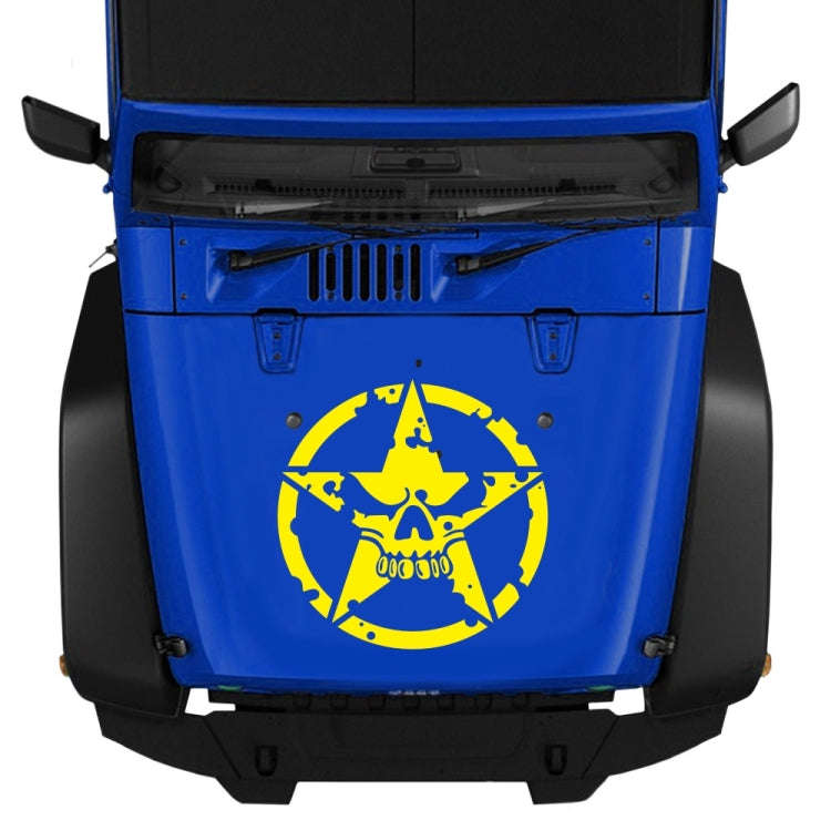 D-520 Star Pattern Car Modified Hood Decorative Sticker(Yellow)