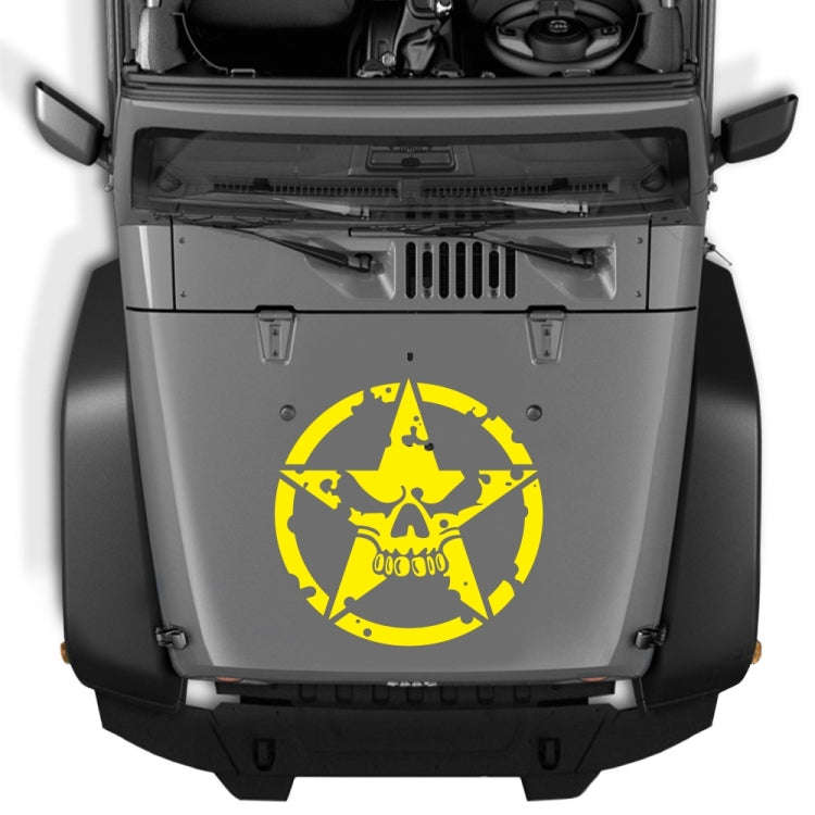 D-520 Star Pattern Car Modified Hood Decorative Sticker(Yellow)