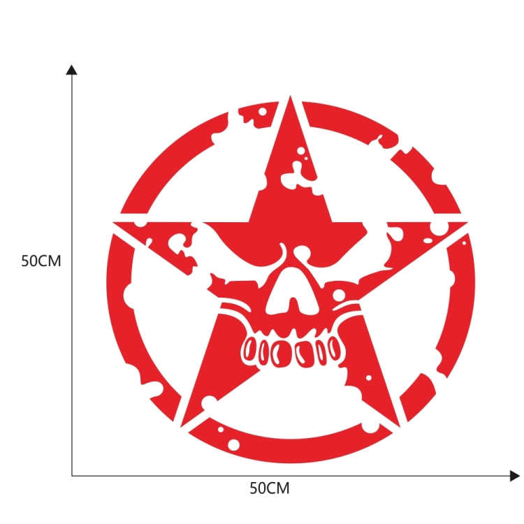 D-520 Star Pattern Car Modified Hood Decorative Sticker(Red)