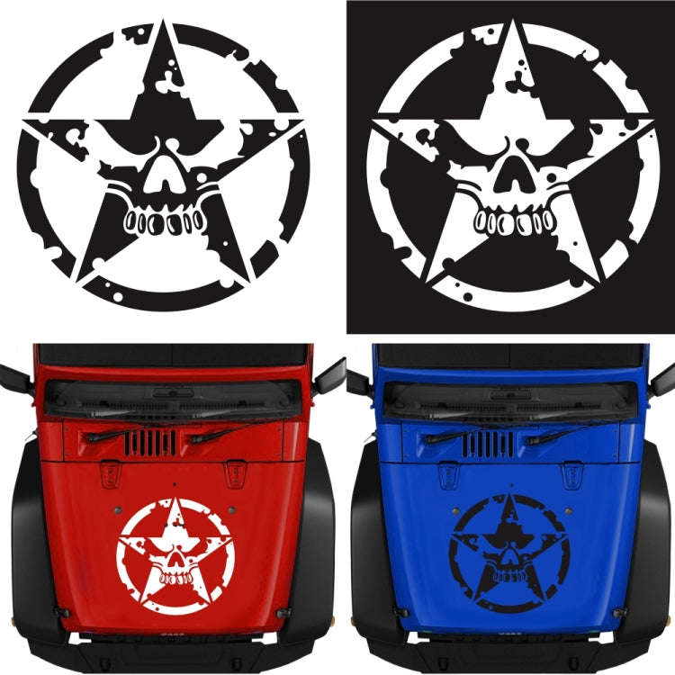 D-520 Star Pattern Car Modified Hood Decorative Sticker(Red)