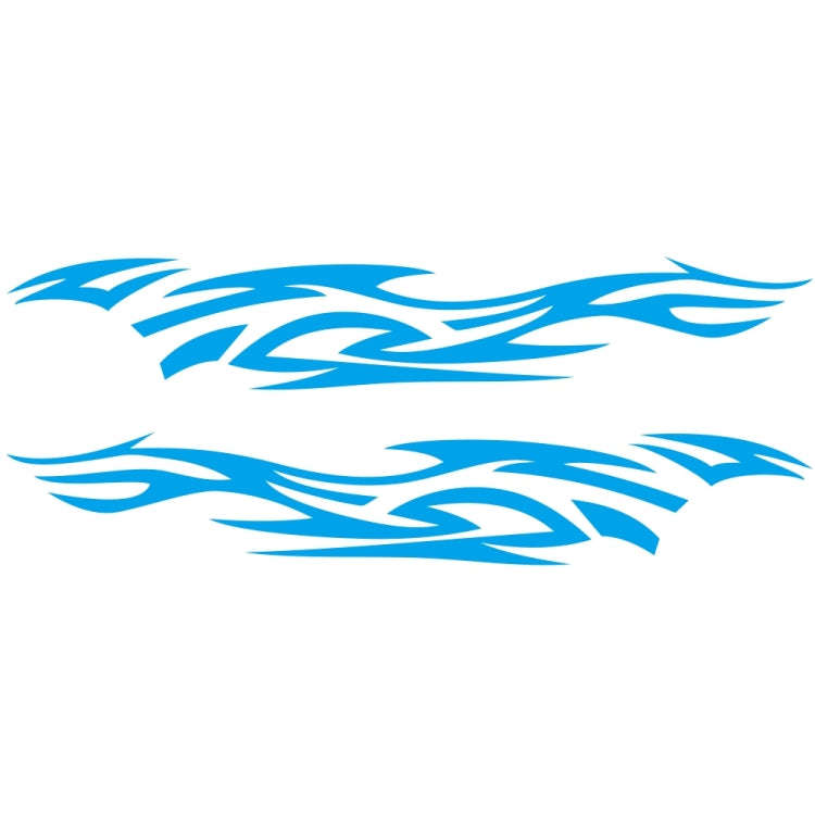 2 PCS/Set D-521 Fire Totem Pattern Car Modified Decorative Sticker(Blue)