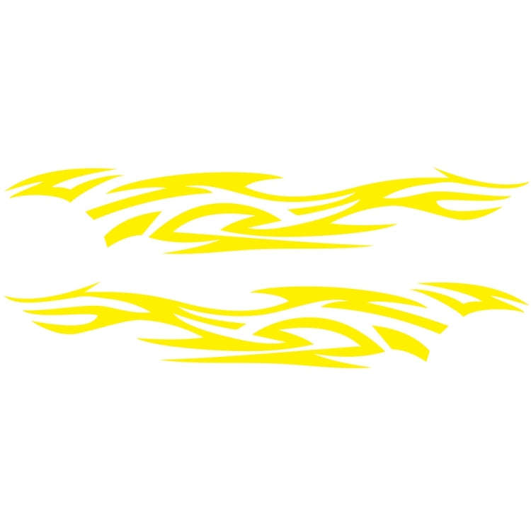 2 PCS/Set D-521 Fire Totem Pattern Car Modified Decorative Sticker(Yellow)