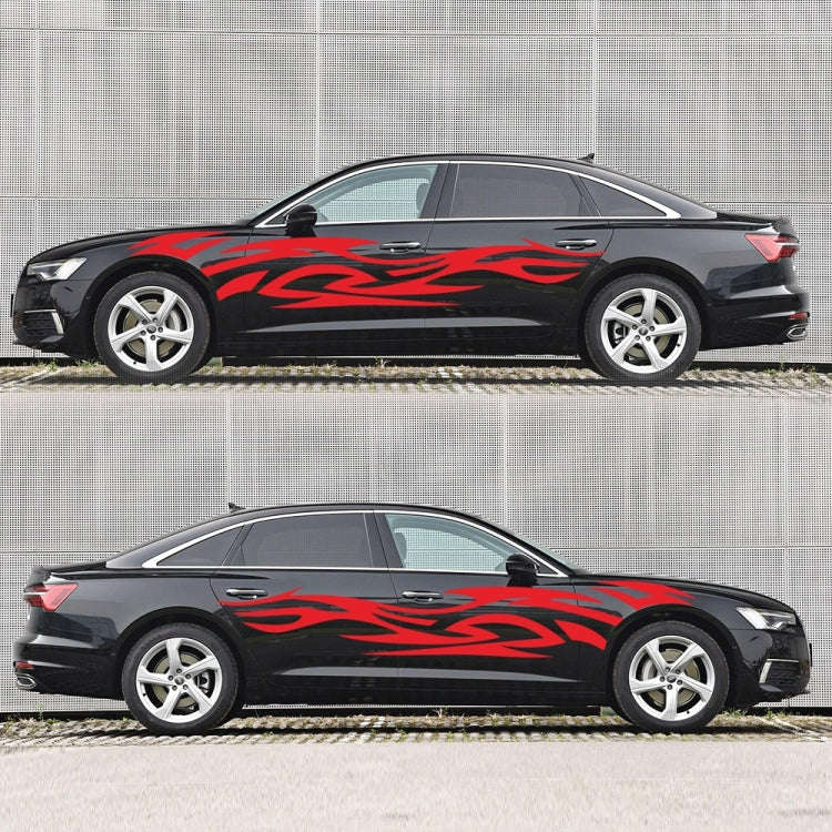 2 PCS/Set D-521 Fire Totem Pattern Car Modified Decorative Sticker(Red)