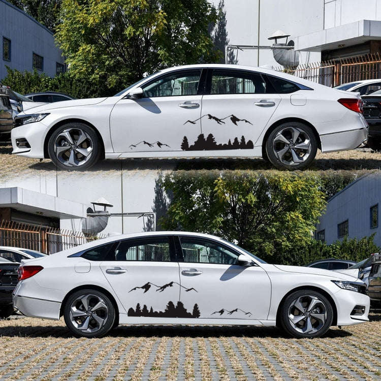 2 PCS/Set D-684 Mountain Totem Pattern Car Modified Decorative Sticker(Black)