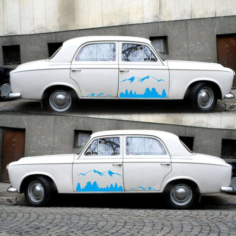 2 PCS/Set D-684 Mountain Totem Pattern Car Modified Decorative Sticker(Blue)