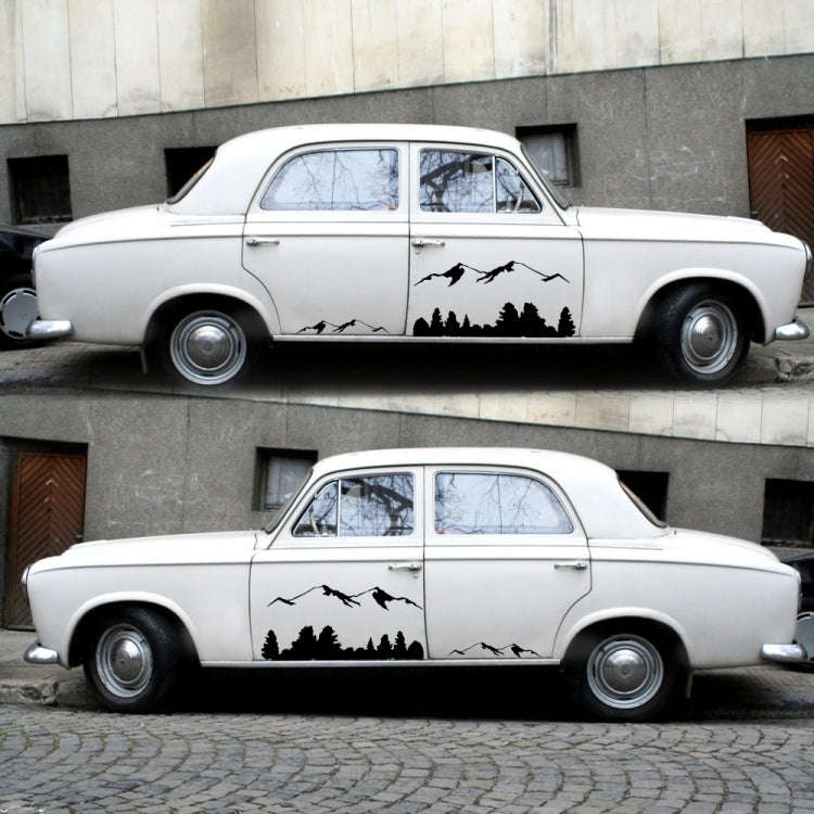2 PCS/Set D-684 Mountain Totem Pattern Car Modified Decorative Sticker(Yellow)