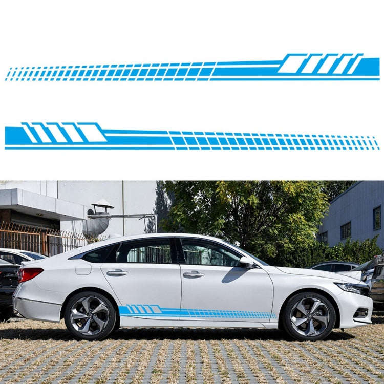2 PCS/Set D-707 Striped Totem Pattern Car Modified Decorative Sticker(Blue)