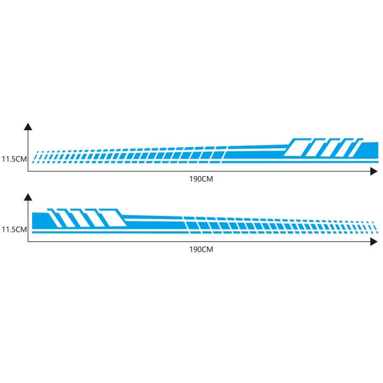 2 PCS/Set D-707 Striped Totem Pattern Car Modified Decorative Sticker(Blue)