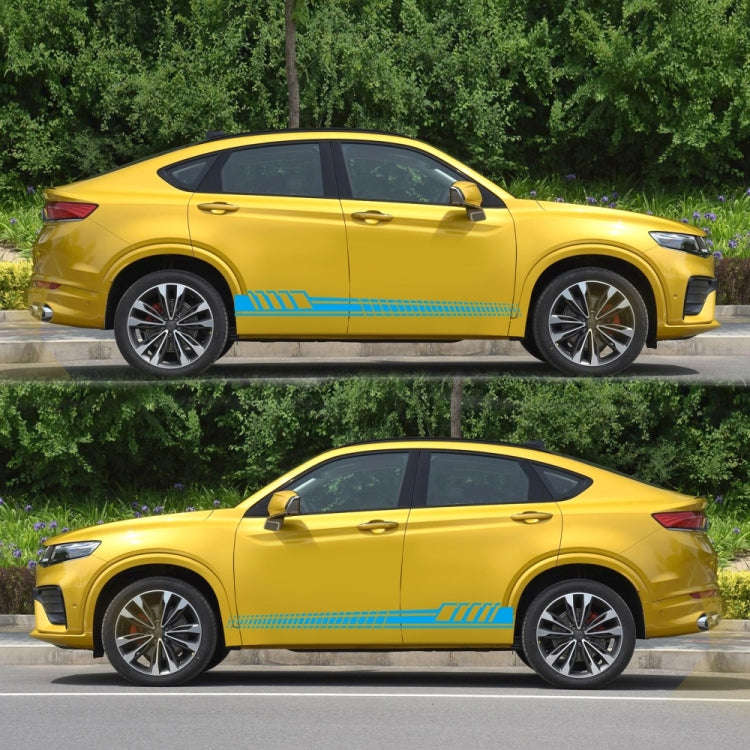 2 PCS/Set D-707 Striped Totem Pattern Car Modified Decorative Sticker(Blue)