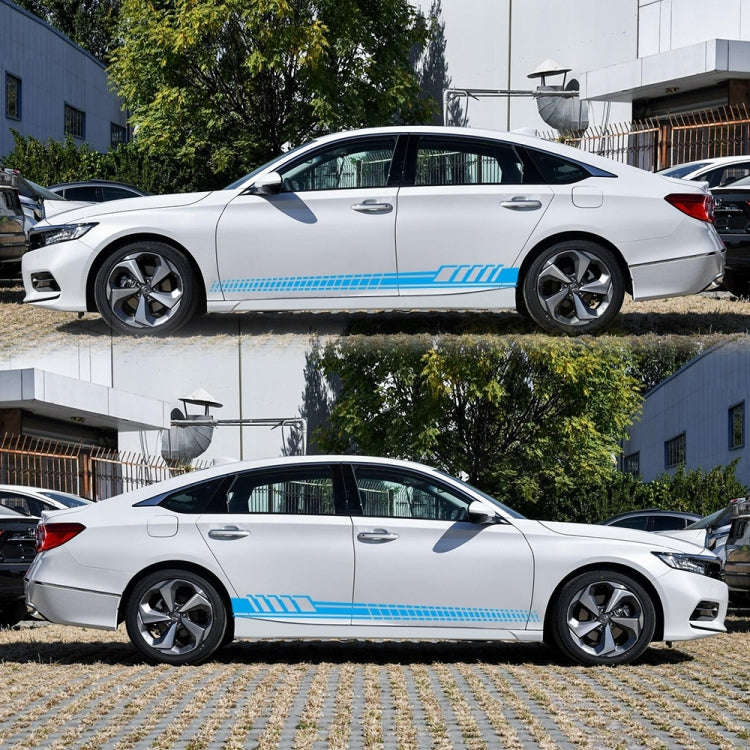 2 PCS/Set D-707 Striped Totem Pattern Car Modified Decorative Sticker(Blue)