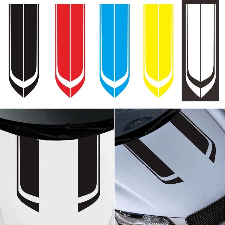 D-711 Stripe Pattern Car Modified Hood Decorative Sticker(Yellow)