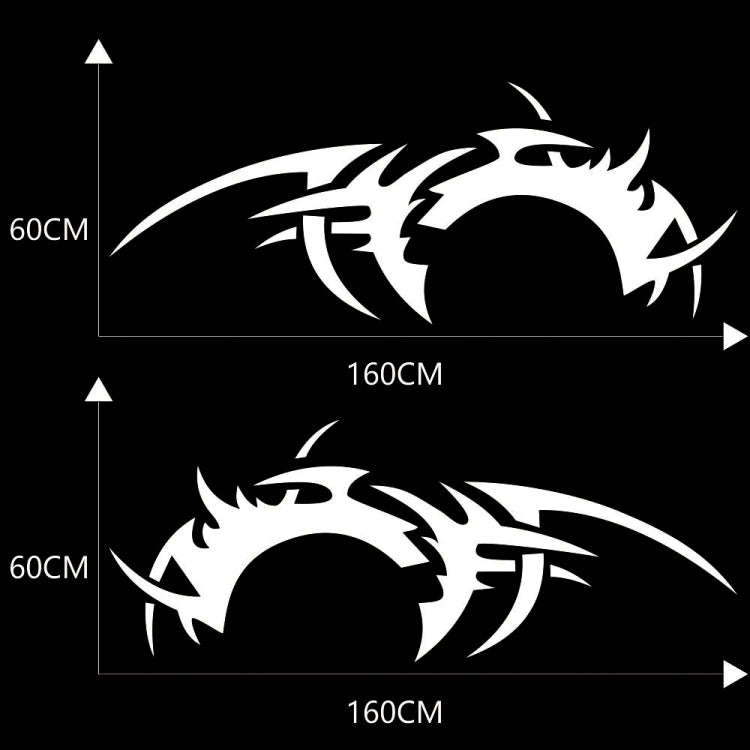 2 PCS/Set D-719 Flame Hot Wheel Pattern Car Modified Decorative Sticker(White)