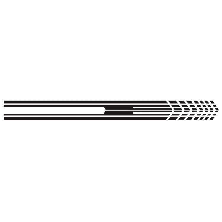 D-730 Stripe Pattern Car Modified Decorative Sticker(Black)