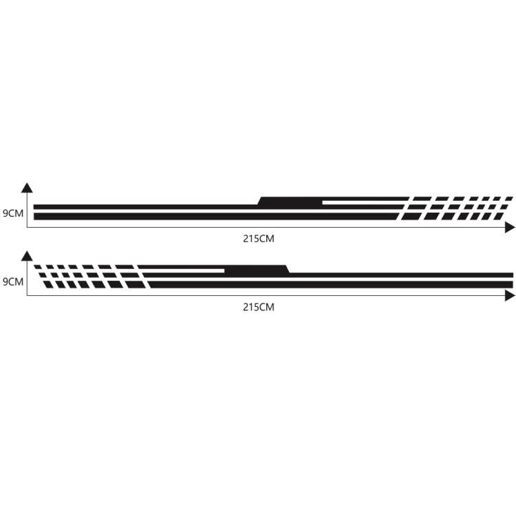 D-730 Stripe Pattern Car Modified Decorative Sticker(Black)