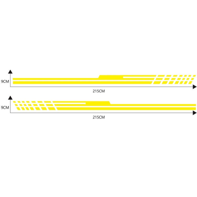 D-730 Stripe Pattern Car Modified Decorative Sticker(Yellow)